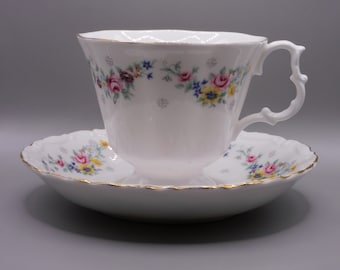Royal Kent Cup and saucer, Pink rose decoration, up to 3 available