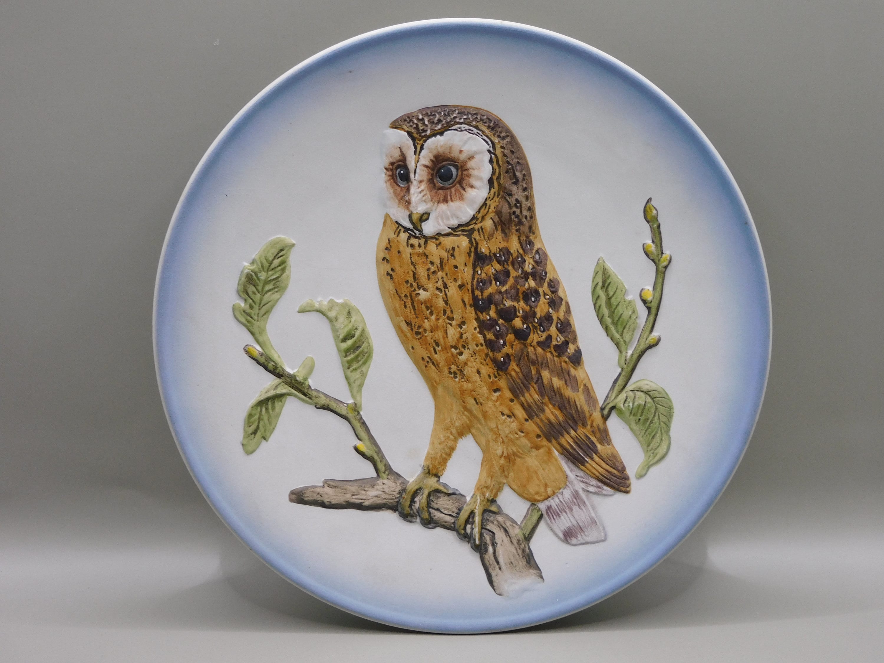 O.W.L. TABLE WARE フクロウ プレート 2枚セット Goebel Wildlife Series, Barn Owl, Limited Edition Wall Plate