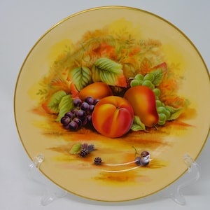 Aynsley Orchard Gold Fruit Side Plate: Fine Bone China Dessert Plate