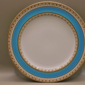 1901 Royal Worcester side plate, Blue and gold, Buy last 2, 3 for free