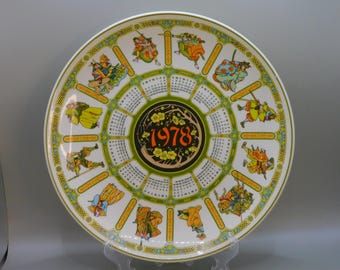 Vintage Wedgwood Calendar Plate 1978 - Eighth Series 