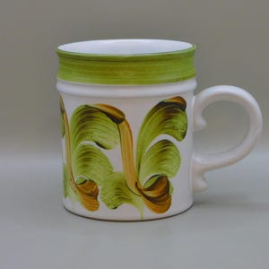 Denby Mug, Swirl, Hand painted Mug,
