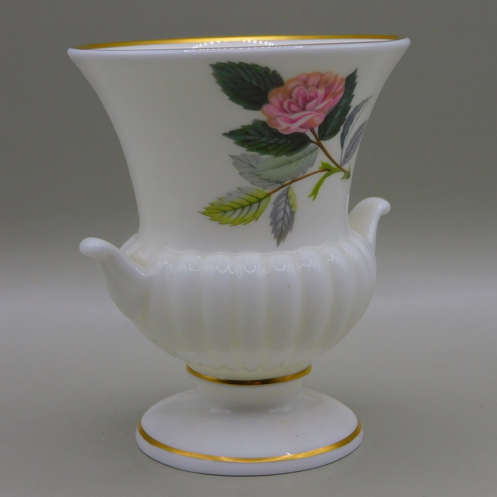 Vintage 1950s Petite Rose Pink Trophy Vase Vintage 1950s Petite Rose Pink Trophy Vase