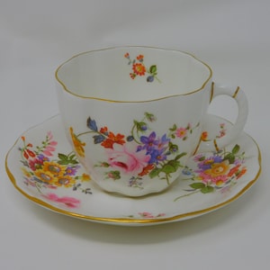 Royal Crown Derby – Derby Posies Floral Cup and Saucer, Lovely Good Condition, 1 to 6 available