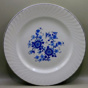 Antique Wedgwood Royal Blue Ironstone 10 inch Dinner Plate, made in england