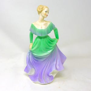 Vintage Coalport Stella Figurine, Ladies of Fashion, Bone China Porcelain Collectible, Coalport England, Gift for Her, Birthday Gift
