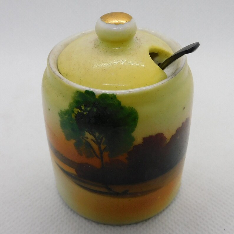 Vintage Jam Pot, Honey Pot, Marmalade Pot, Preserve Pot, Made by Noritake From Japan, Like New