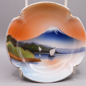 Noritake Dish, Japanese landscape, hand painted, circa 1930
