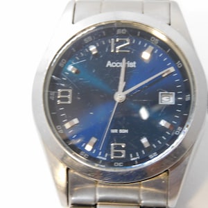Mens Accurist Blue Face Bracelet Watch - MB419 - 50m