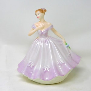 Vintage Coalport “Mary” Figurine – Bone China Lady in Green Dress – Hand Painted Miniature Collectible, England 1990s,