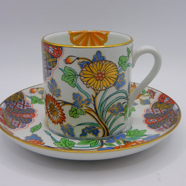 Spode " Ikebana " Coffee Can and Saucer, Limited edition, Coffee cup and saucer, Imari Collection, rare find