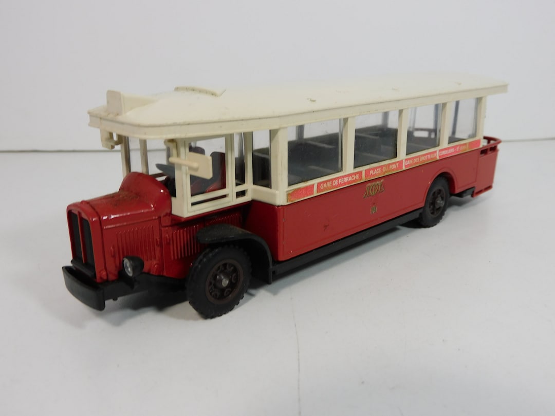Miniature Solido Renault TN6C 1934 – Bus Lyonnais Rouge, échelle 1/50, Rare