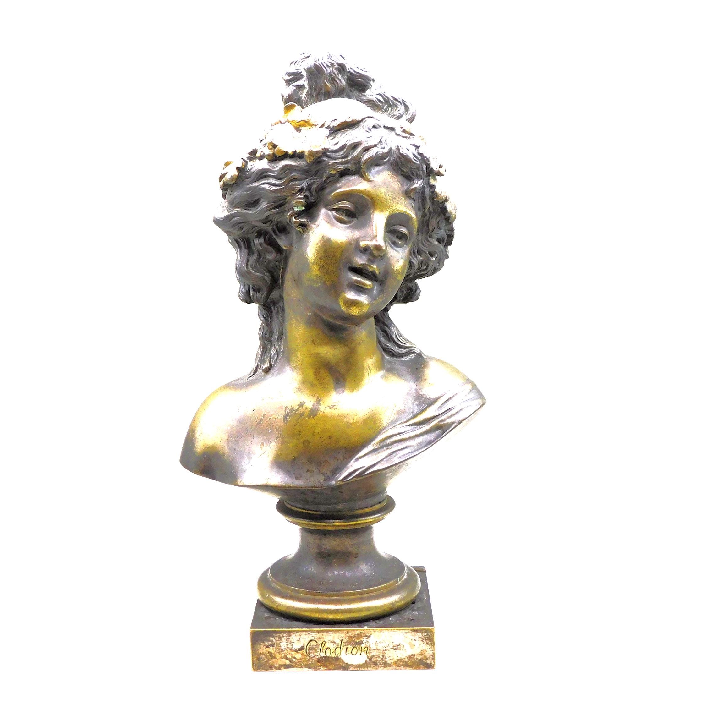 ロココ様式のブロンズ女性彫刻：19世紀の秋のミューズ像 - Etsy 日本