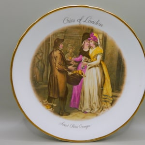 Tuscan Bone China Plate: Cries of London, Sweet China Oranges
