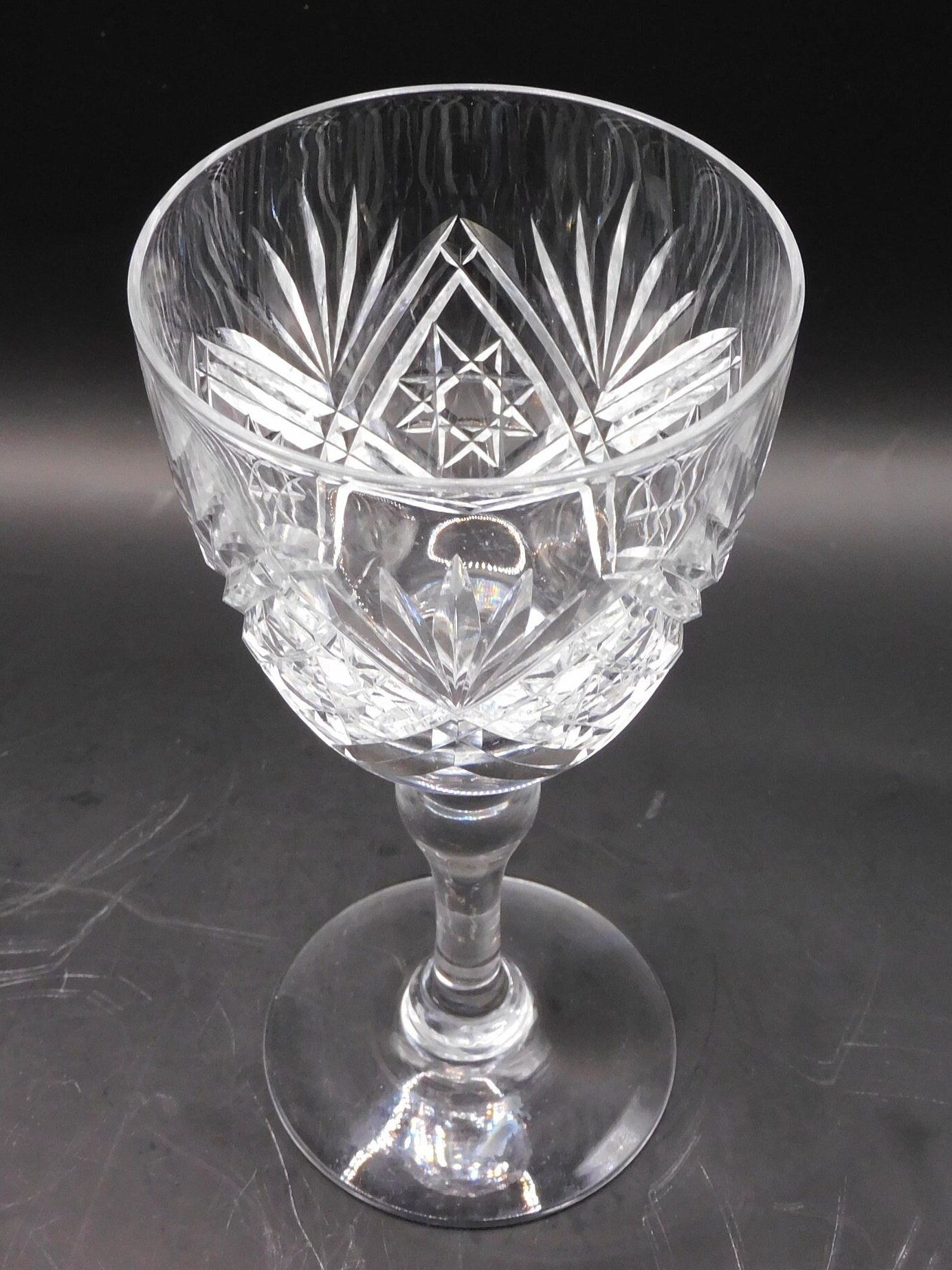 Crystal Wine Glasses, Vintage Crystal Glassware 4, Cut Glass