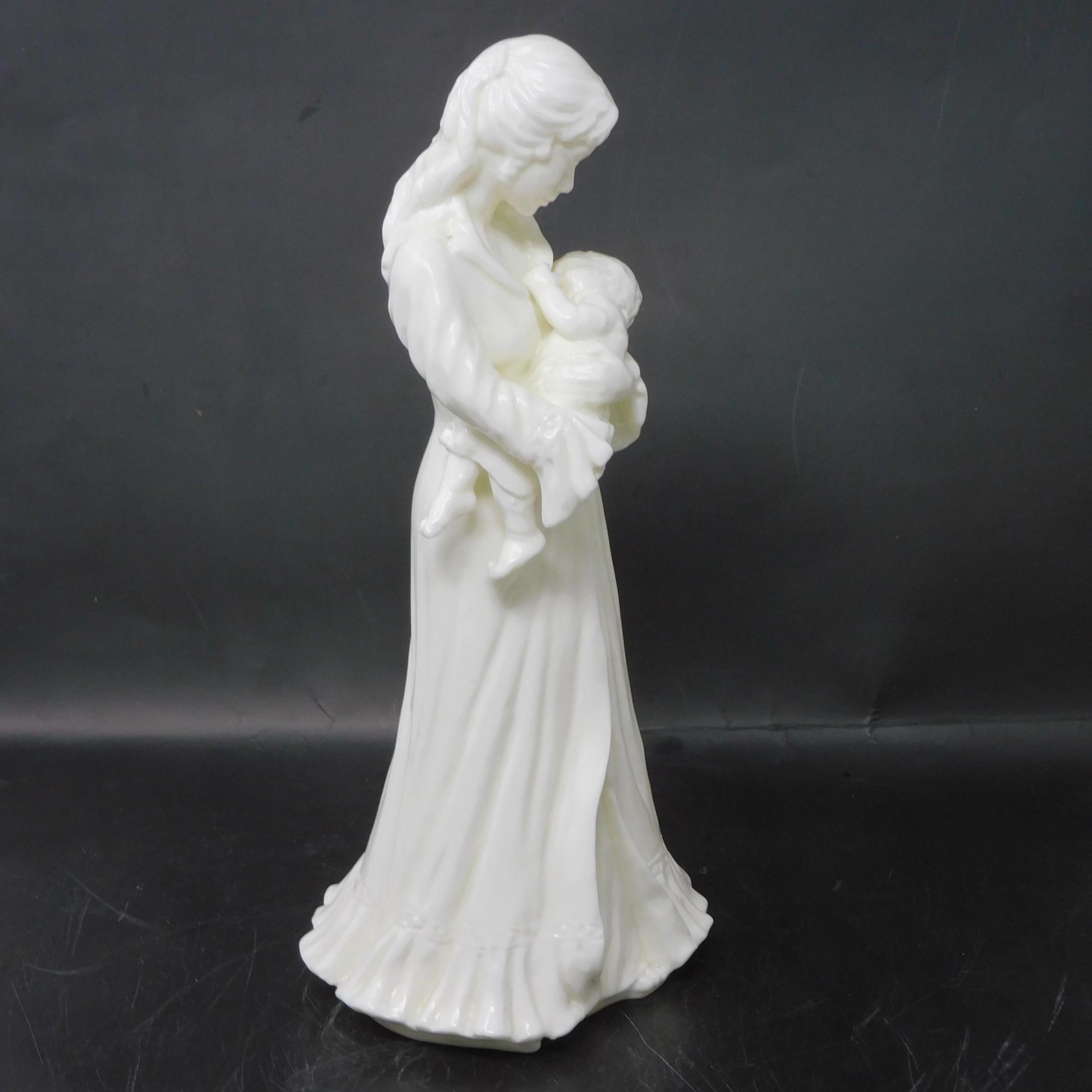 1988年　ロイヤルウースター 「Sweet Dreams…」母子のフィギュリン Royal Worcester “sweet Dreams” Figurine – Maureen Halson, 1988