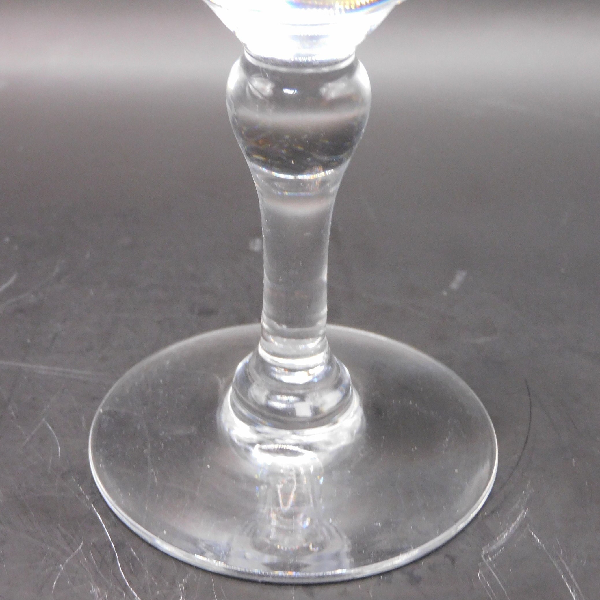 ヴィンテージクリスタルワイングラス：ダイヤモンドカットグラス、4個