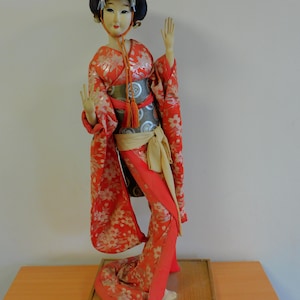 Huge old Japanese Geisha Courtesan Doll Showa Period