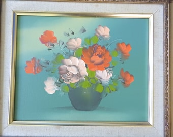 油彩画 花瓶のバラ 花瓶のバラ、キャンバスに油彩 - Etsy 日本