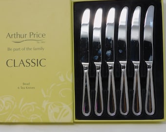 Two Sets of Knives, Six and Six, Dessert Knives, Table Knives