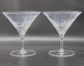 Paar handgefertigte Cocktail- oder Champagnergläser • 12,5 cm hoch • 10,8 cm Rand • Wie neu