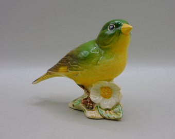 Figurine vintage oiseau « Verdier » de Beswick en porcelaine brillante, modèle 2105