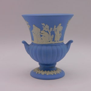 Vintage Wedgwood Jasperware Vase: Lavender Blue Neo Classical Decor