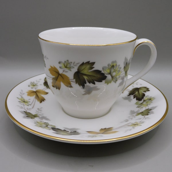 Vintage Royal Doulton "Larchmont" teacup and saucer, vintage bone china, floral, maple leaves 1 to 5 available