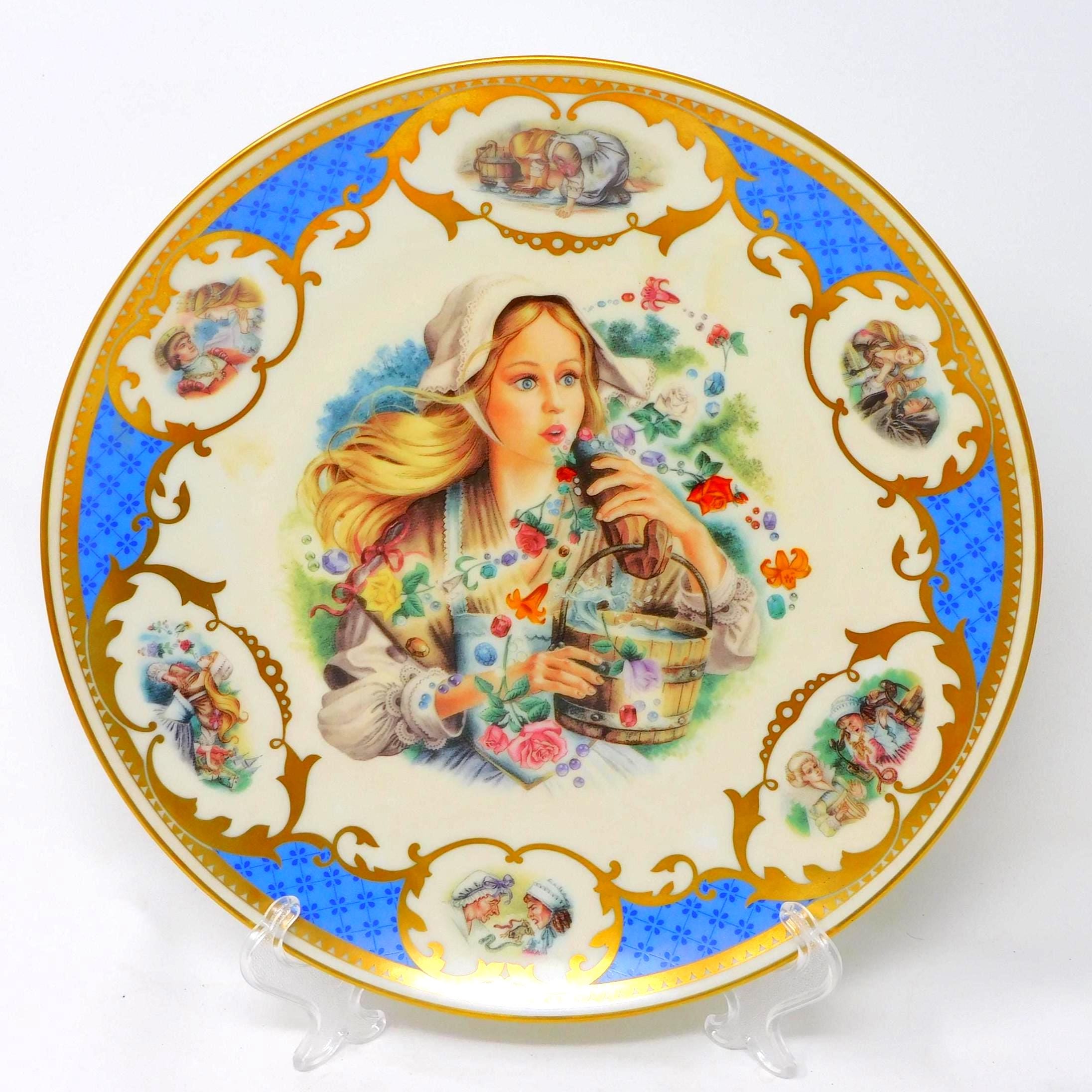 【アナベルさま】vintage limoges ❀ どうぶつ達の 可愛いプレート Vintage Limoges Collector Plate: the Fairies, 24K Gold Trim