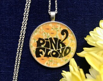 Pink Floyd Necklace or Keychain/ 60s 70s Pendant/ Hippie, Psychedelic/ Music Festival/ Classic Rock Gift