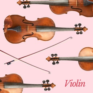 Violin Musical Instrument Poster - Printable - DIGITAL FILE - Print It Yourself