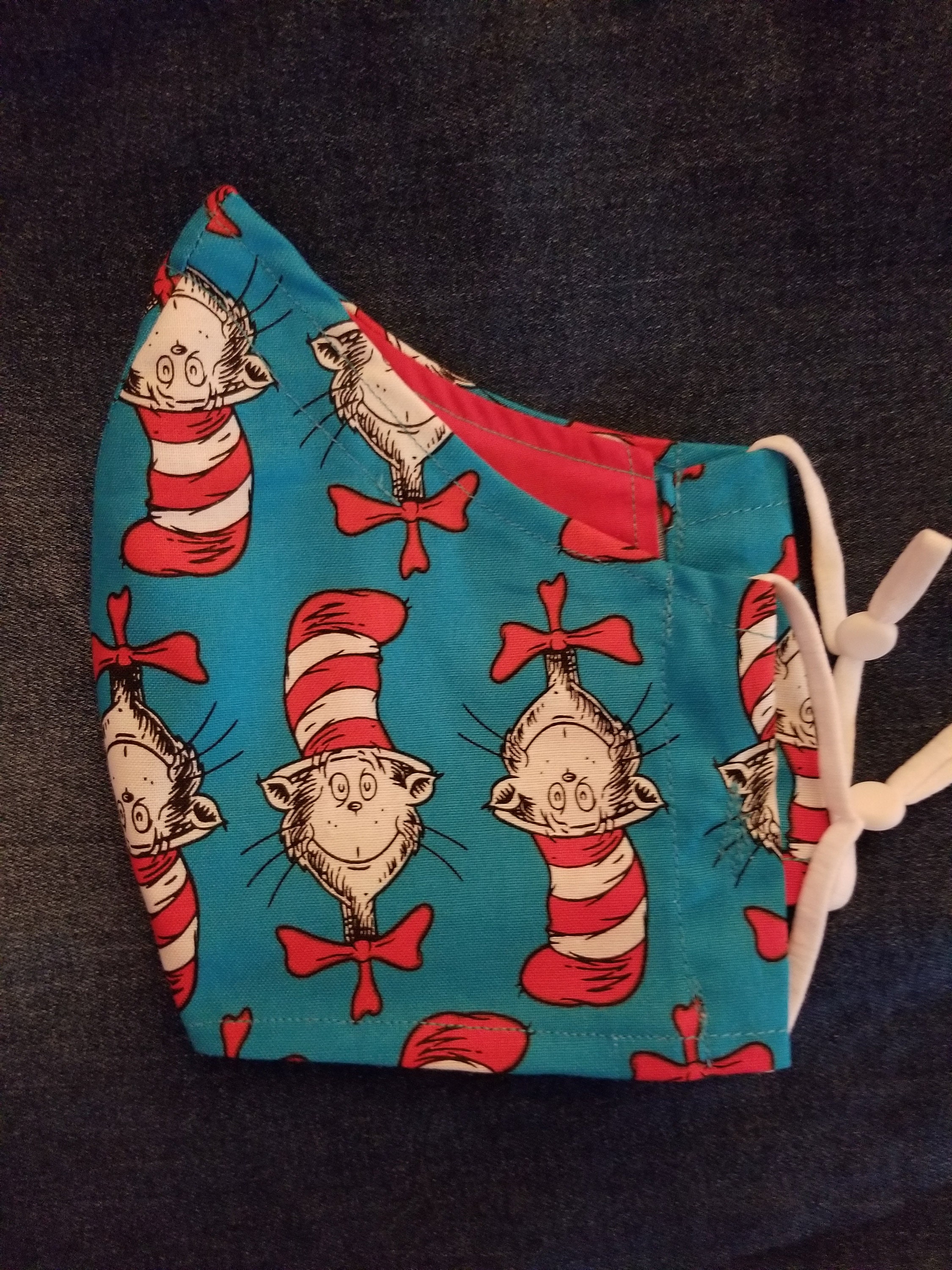Cat In The Hat Adult Face Mask Dr. Seuss Filter pocket & Etsy