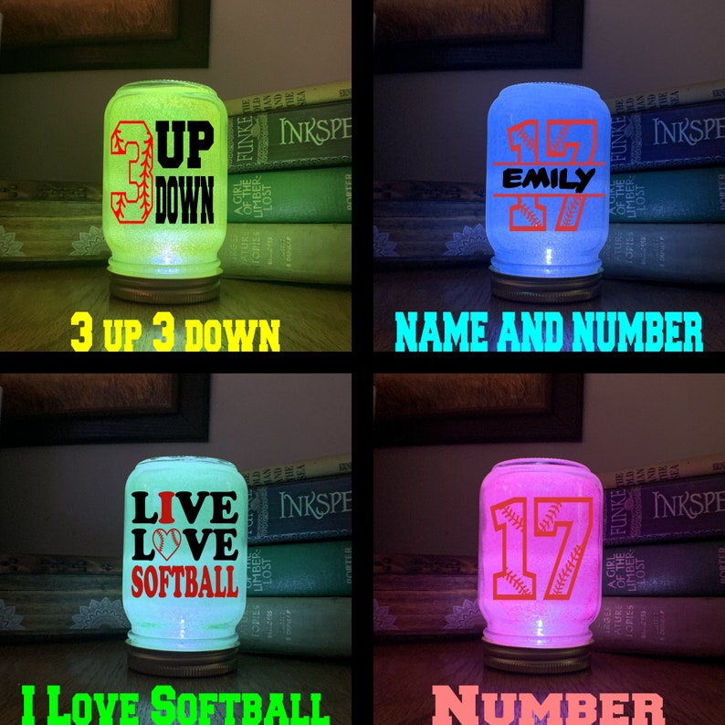 3 Up 3 Down Softball Pitcher Nightlight imagen 4