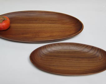 Teak Wood Oval Tray