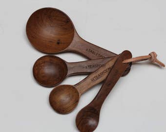 Teak Wood Measuring Spoon Set