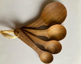 Teak Wood Measuring Spoon Set