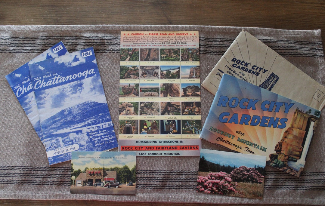 Rock City Gardens/ Chattanooga/ Catalogue and Post Cards - Etsy