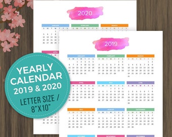 2019 Yearly Planner Etsy