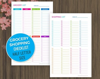 shopping list printable grocery list printable grocery etsy
