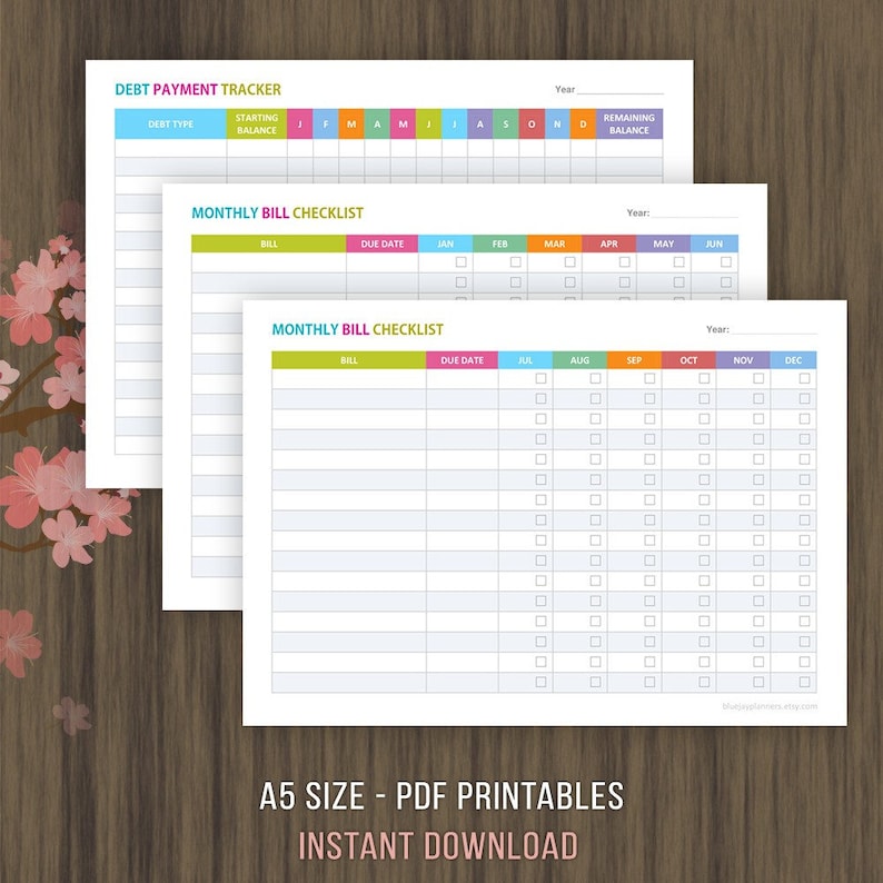 A5 Finance and Budget Planner Printable Financial Planner - Etsy UK