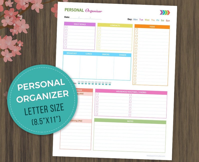 Personal Organizer Daily Planner Todo List Daily Organizer Etsy personal-organizer-daily-planner-todo-list-daily-organizer-etsy