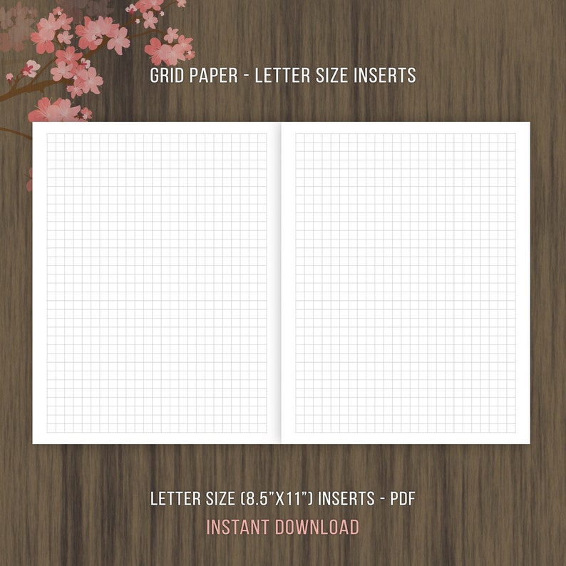 dotted grid and lined paper printable letter size planner etsy
