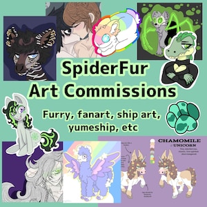 Art Commissions (Furry, fanart, anime, ship + yumeship, icons, reference sheets, and more!)
