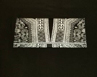 Black and White dashiki print Clutch