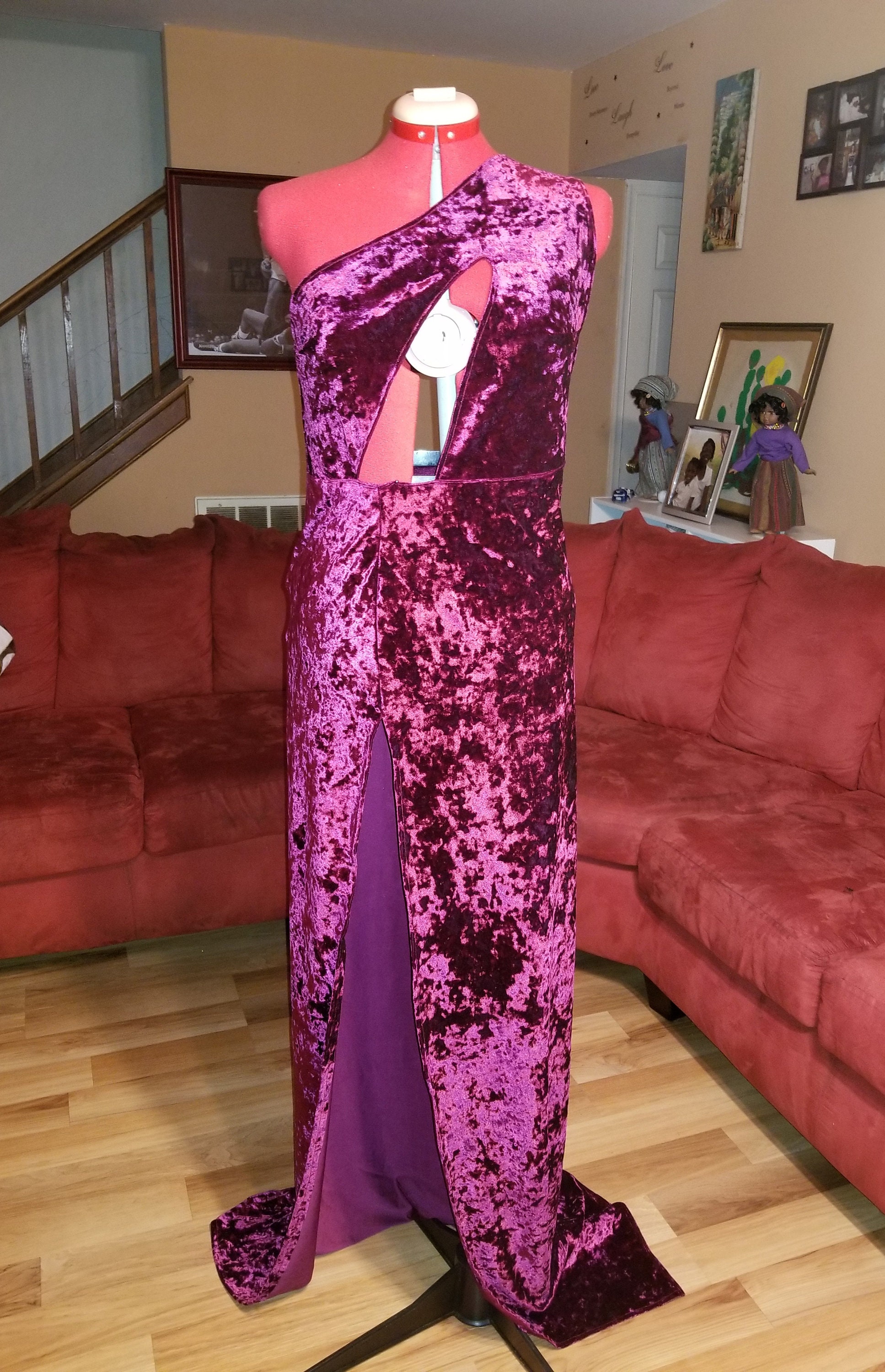 burgundy crushed velvet dress Crushed Velvet Dress, Burgundy Velvet Bridesmaid Dress , Infinity Dress Convertible Formal,wrap Dress Free Shipping