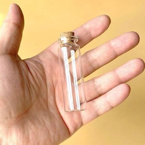 Small Glass Bottles with Cork | Mini Apothecary Jars for Crafts, Spices, Wedding Favors, Message Bottles, Party Decor, DIY Projects