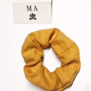 Senffarbenes Scrunchie, gelbes Scrunchie, gelbes Scrunchie, handgemachtes Scrunchie, handgemachtes Scrunchie
