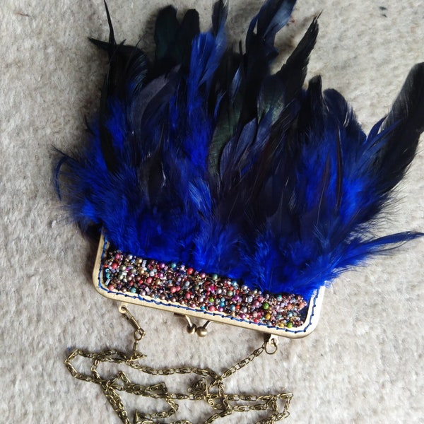 Feather Clutch Etsy