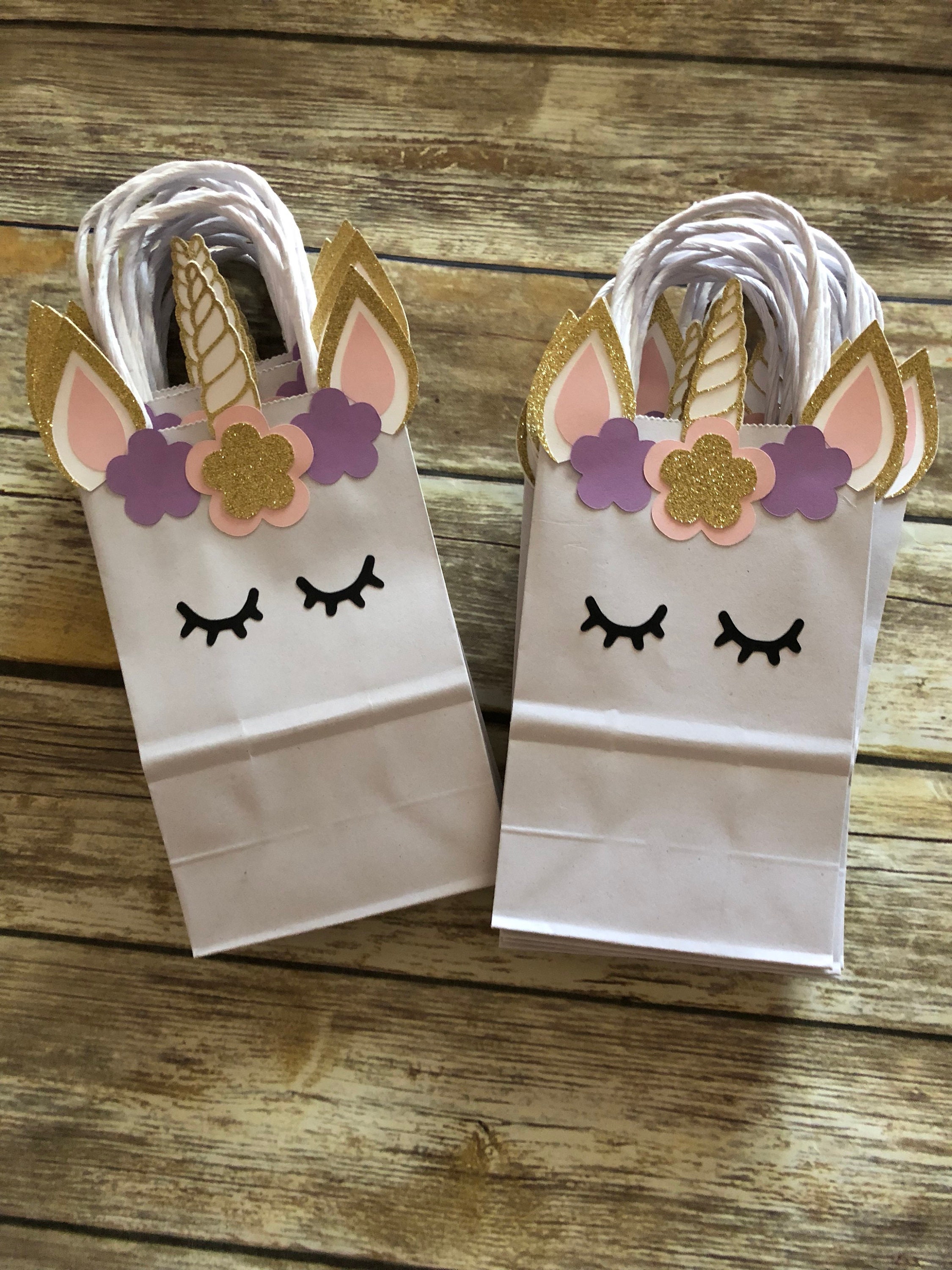 Unicorn Birthday Unicorn Goodie Bags Unicorn Favor Bags Etsy