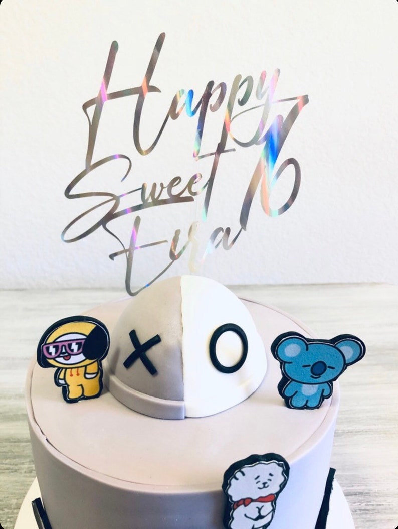 Party Decor Teen Birthday Sweet Sixteen Holographic Birthday Cake Topper Kpop Iridescent Holographic Script Happy Birthday Cake Topper Paper Party Supplies Party Decor Teen Birthday Sweet Sixteen Holographic Birthday Cake Topper Kpop Iridescent Holographic Script Happy Birthday Cake Topper Paper Party Supplies